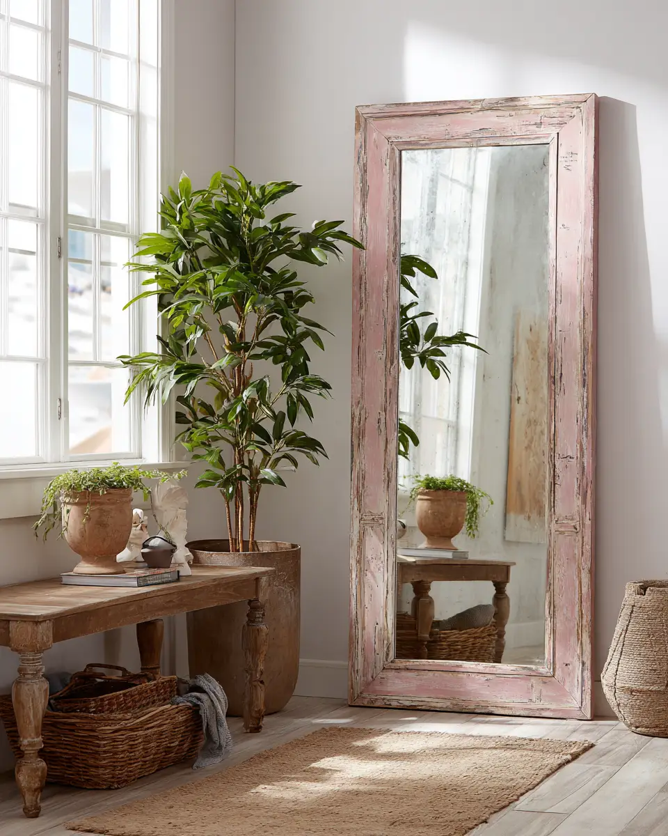 Blush Pink Farmhouse Entryway Decor Ideas