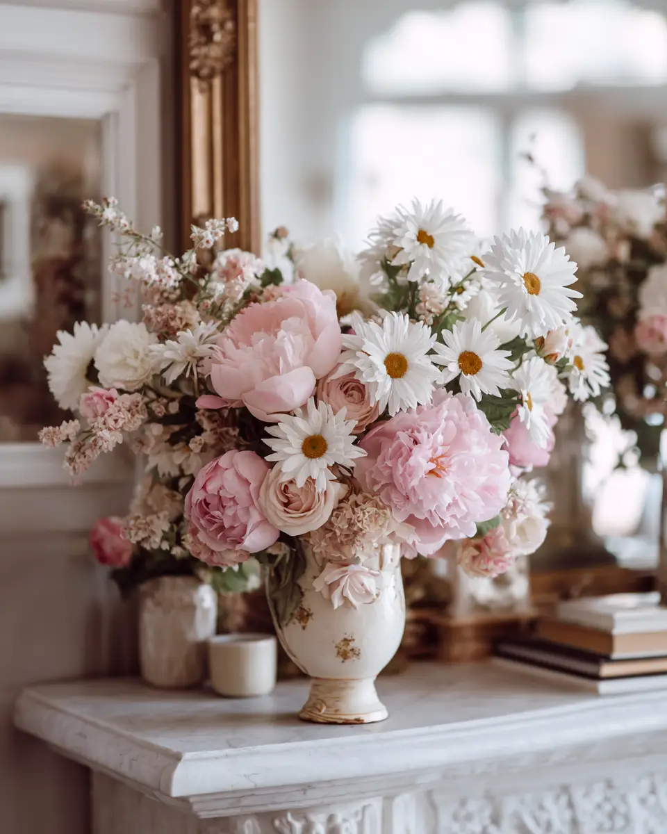 Blush Pink Farmhouse Living Room Decor Ideas