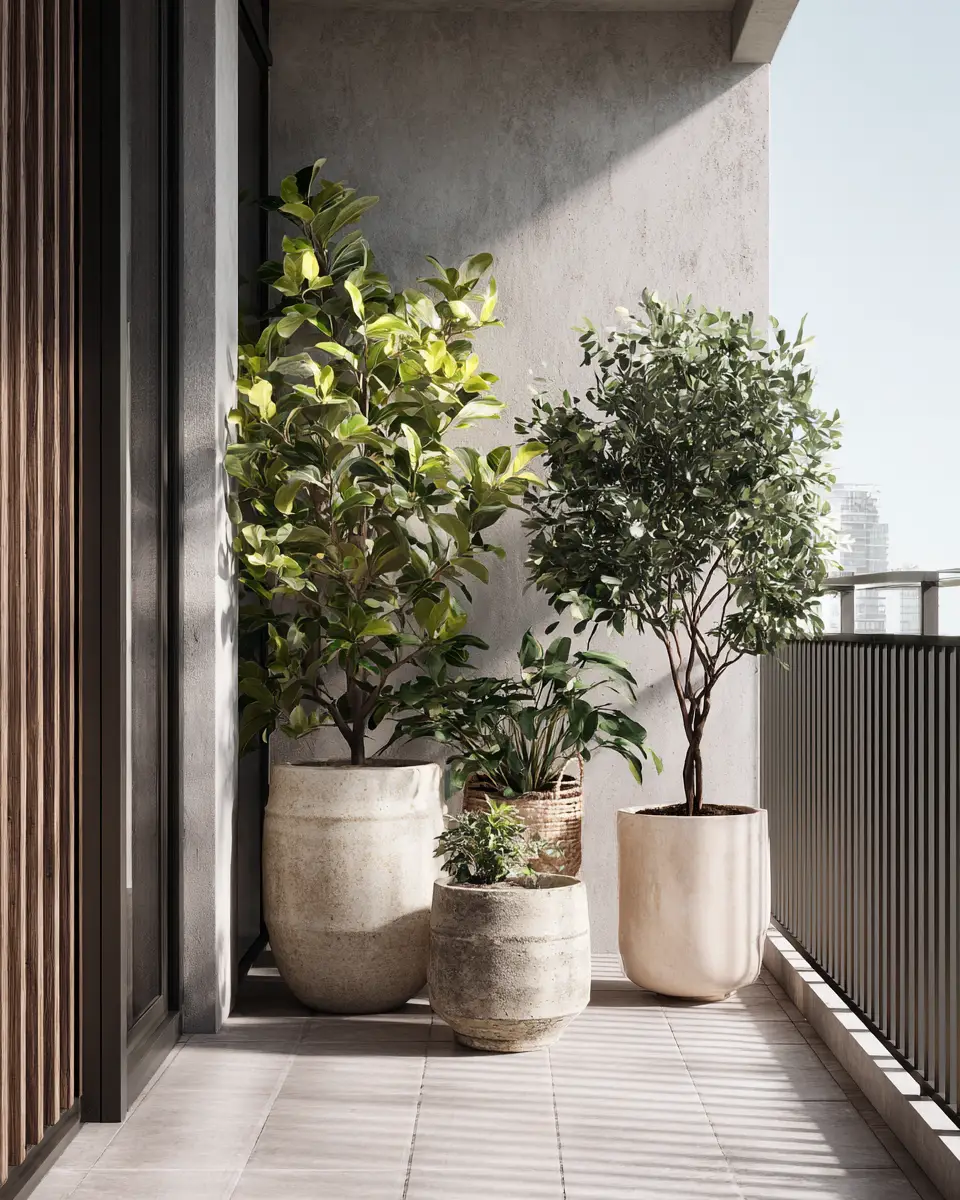 Blush Pink Japandi Balcony Decor Ideas