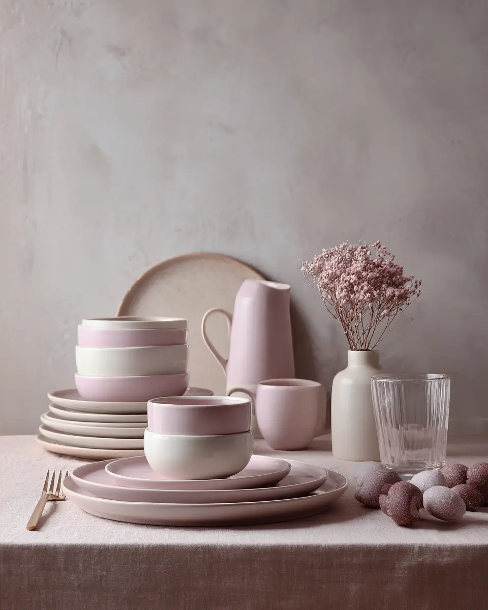 Blush Pink Minimalist Dining Room Decor Ideas