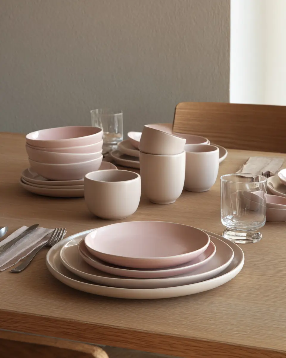 Blush Pink Minimalist Dining Room Decor Ideas