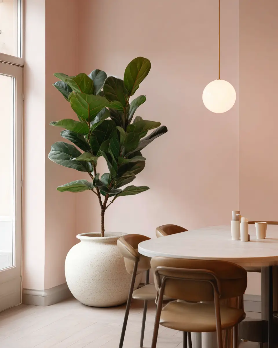 Blush Pink Minimalist Dining Room Decor Ideas