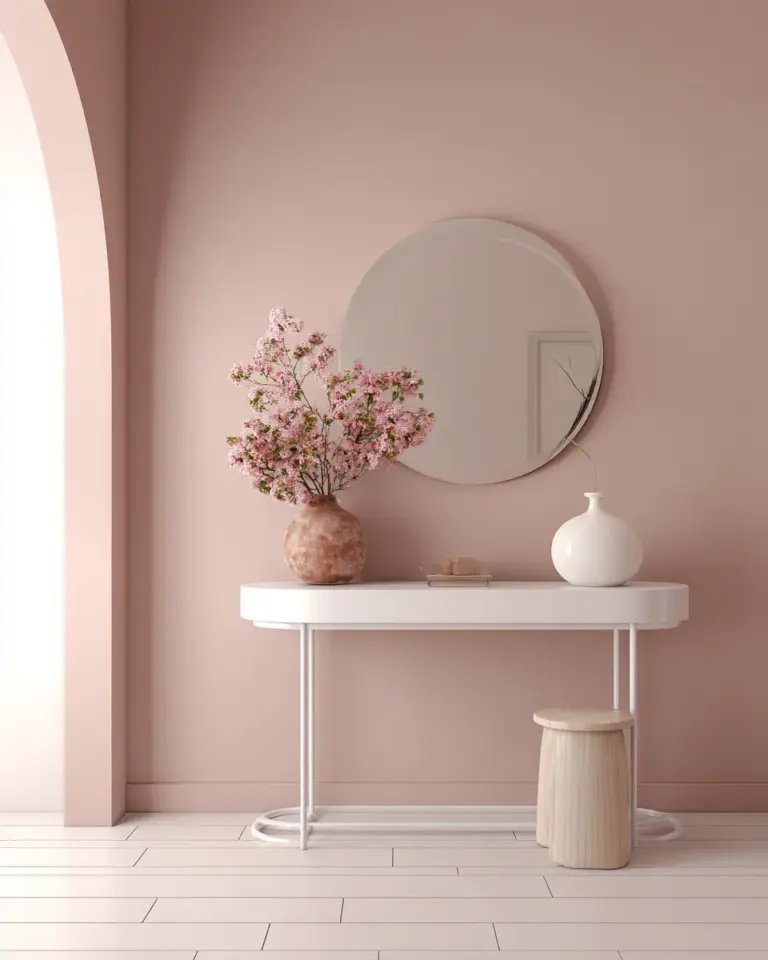 Blush Pink Minimalist Entryway Decor Ideas - Featured