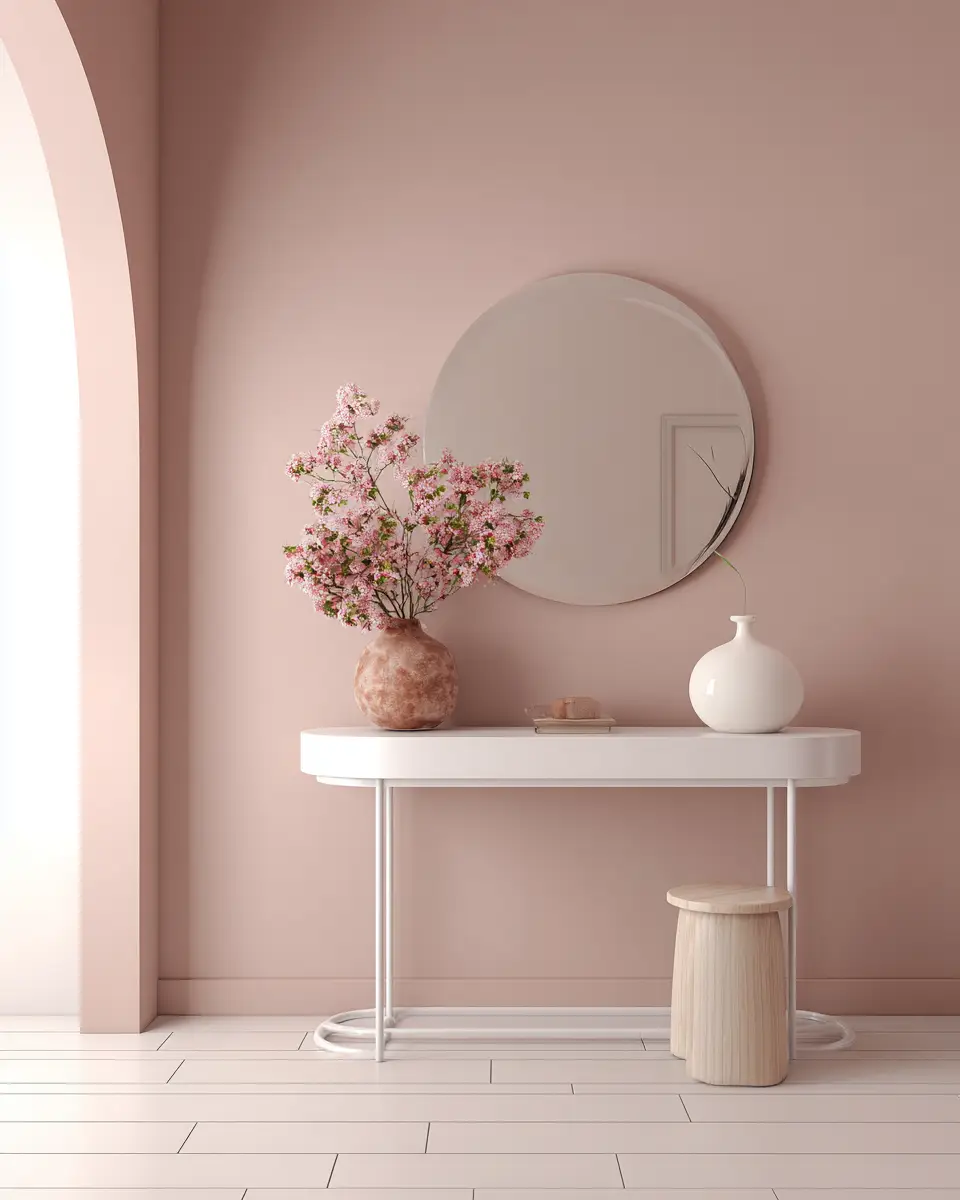 Blush Pink Minimalist Entryway Decor Ideas - Featured
