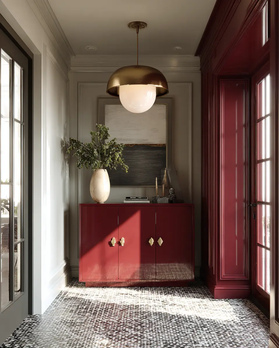 Burgundy Coastal Entryway Decor Ideas