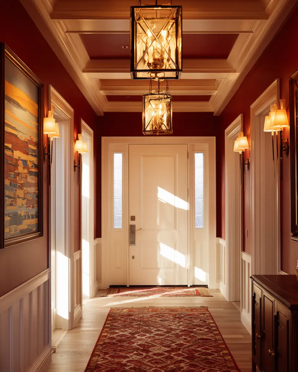 Burgundy Coastal Entryway Decor Ideas