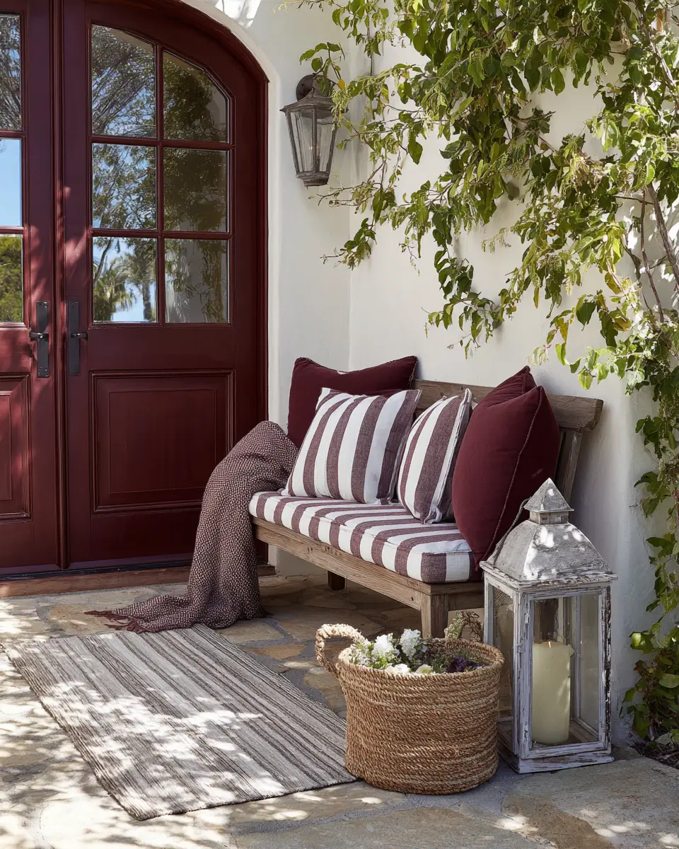 Burgundy Coastal Entryway Decor Ideas