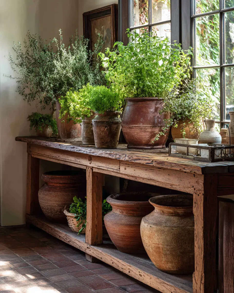 Burgundy Farmhouse Entryway Decor Ideas