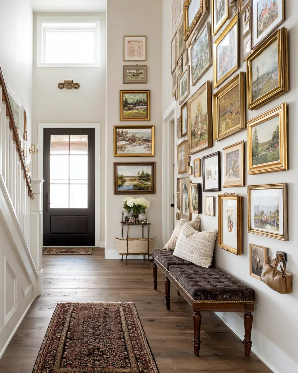 Burgundy Farmhouse Entryway Decor Ideas