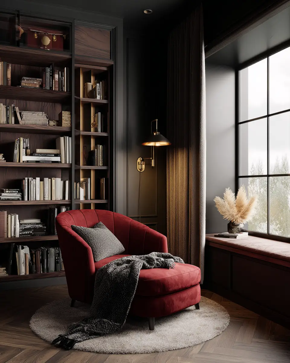 Burgundy Home Office Decor Ideas