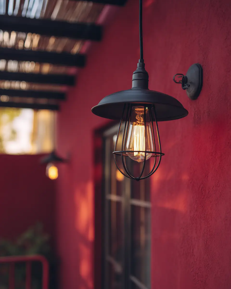 Burgundy Industrial Patio Decor Ideas