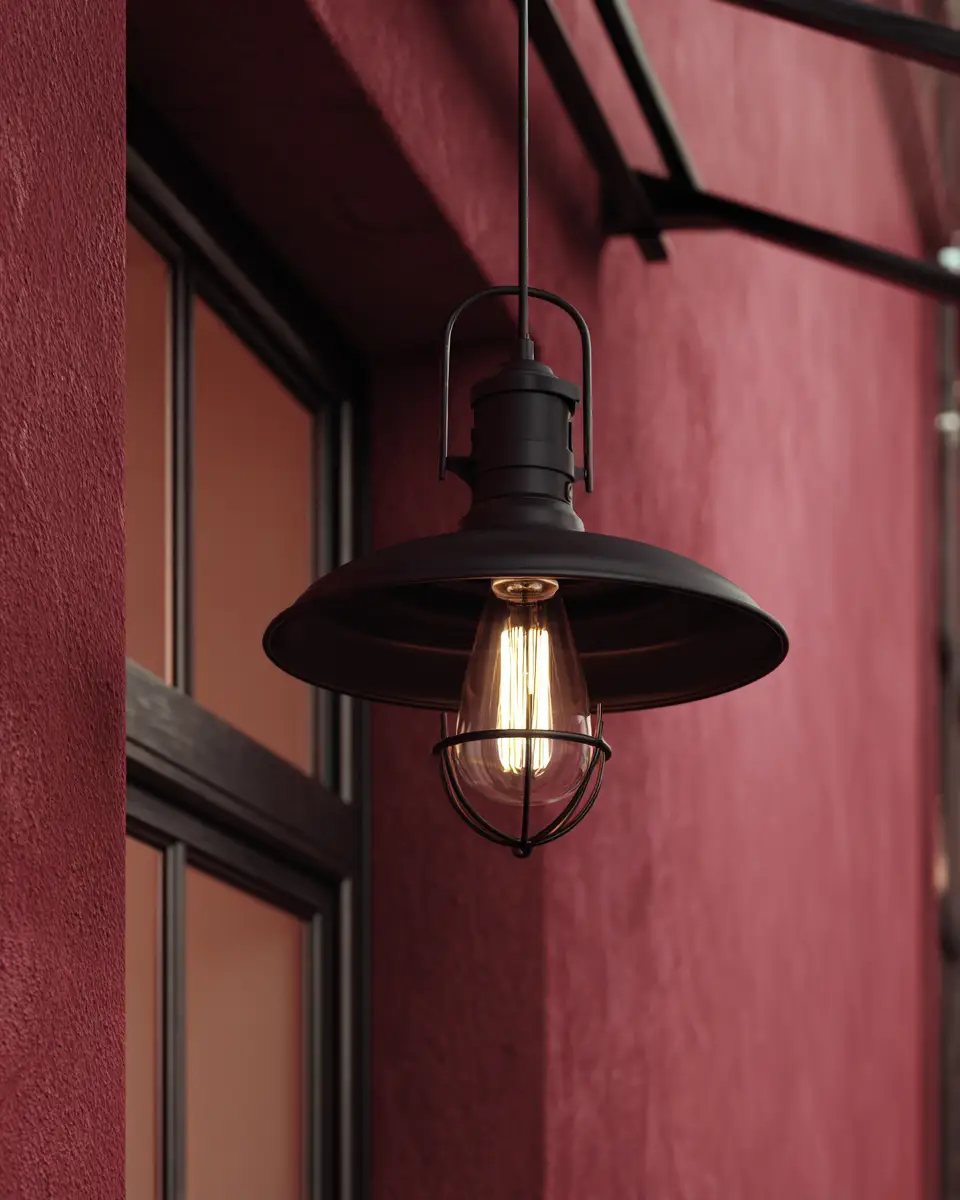 Burgundy Industrial Patio Decor Ideas