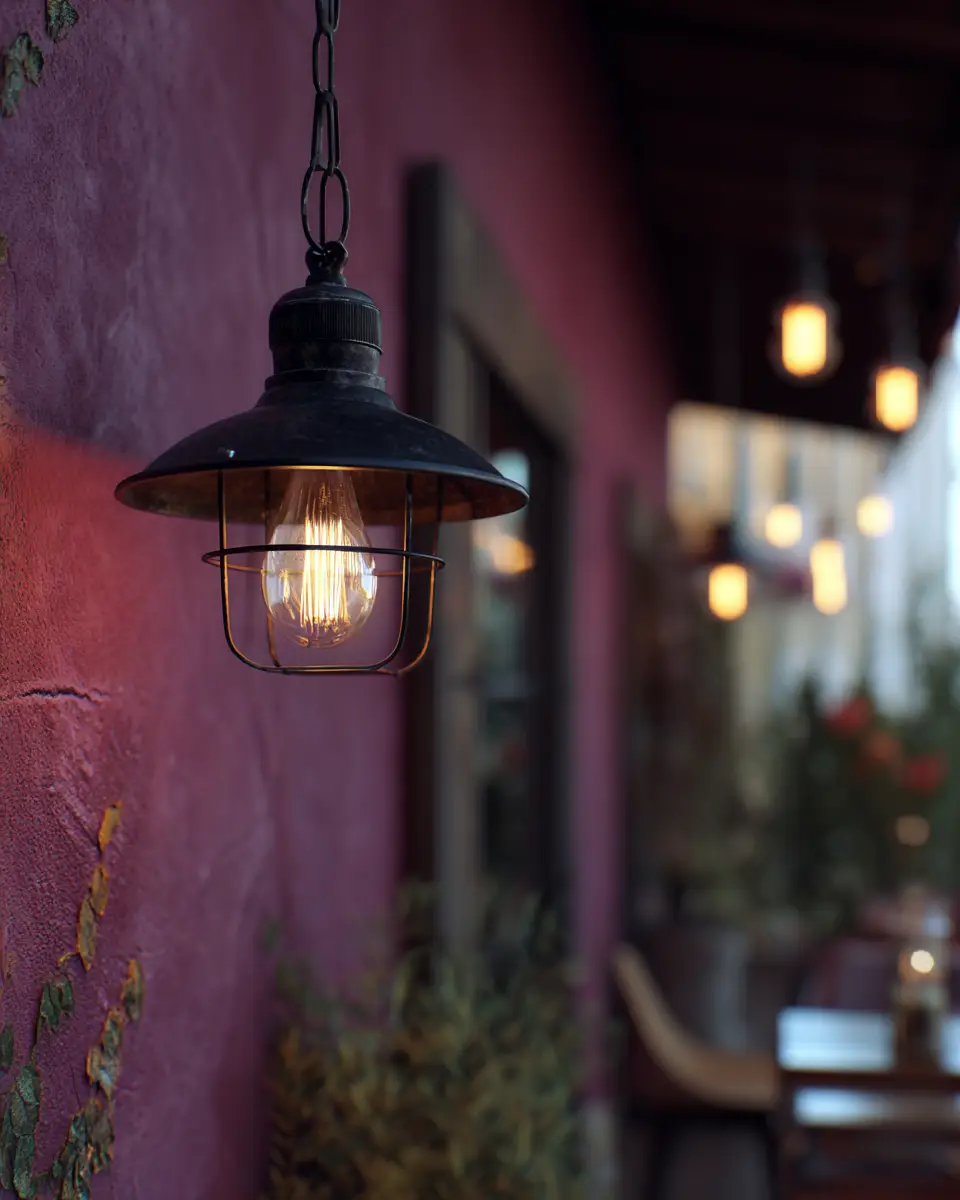 Burgundy Industrial Patio Decor Ideas