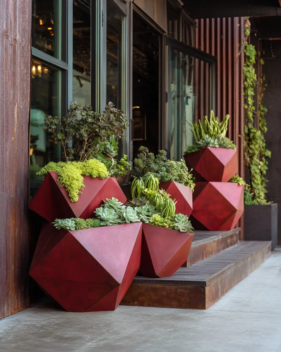 Burgundy Industrial Patio Decor Ideas