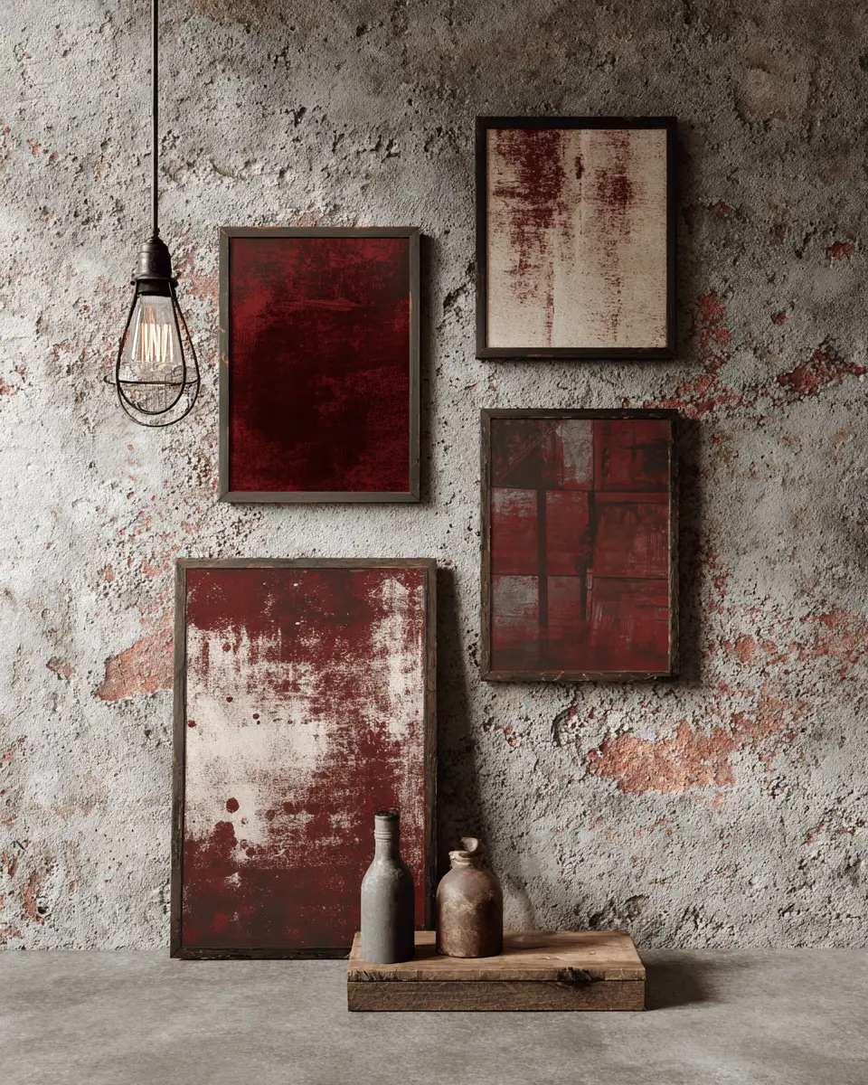 Burgundy Industrial Patio Decor Ideas