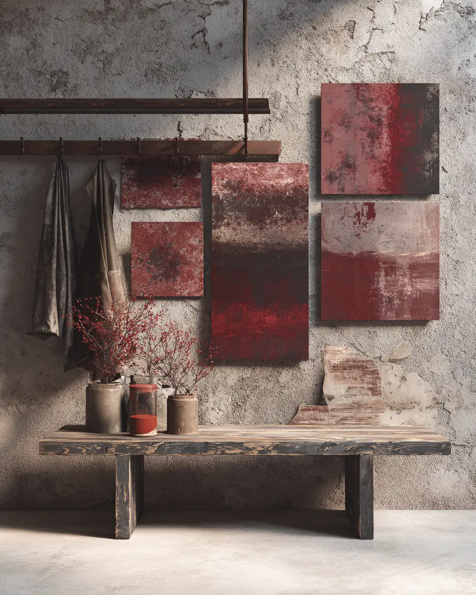 Burgundy Industrial Patio Decor Ideas