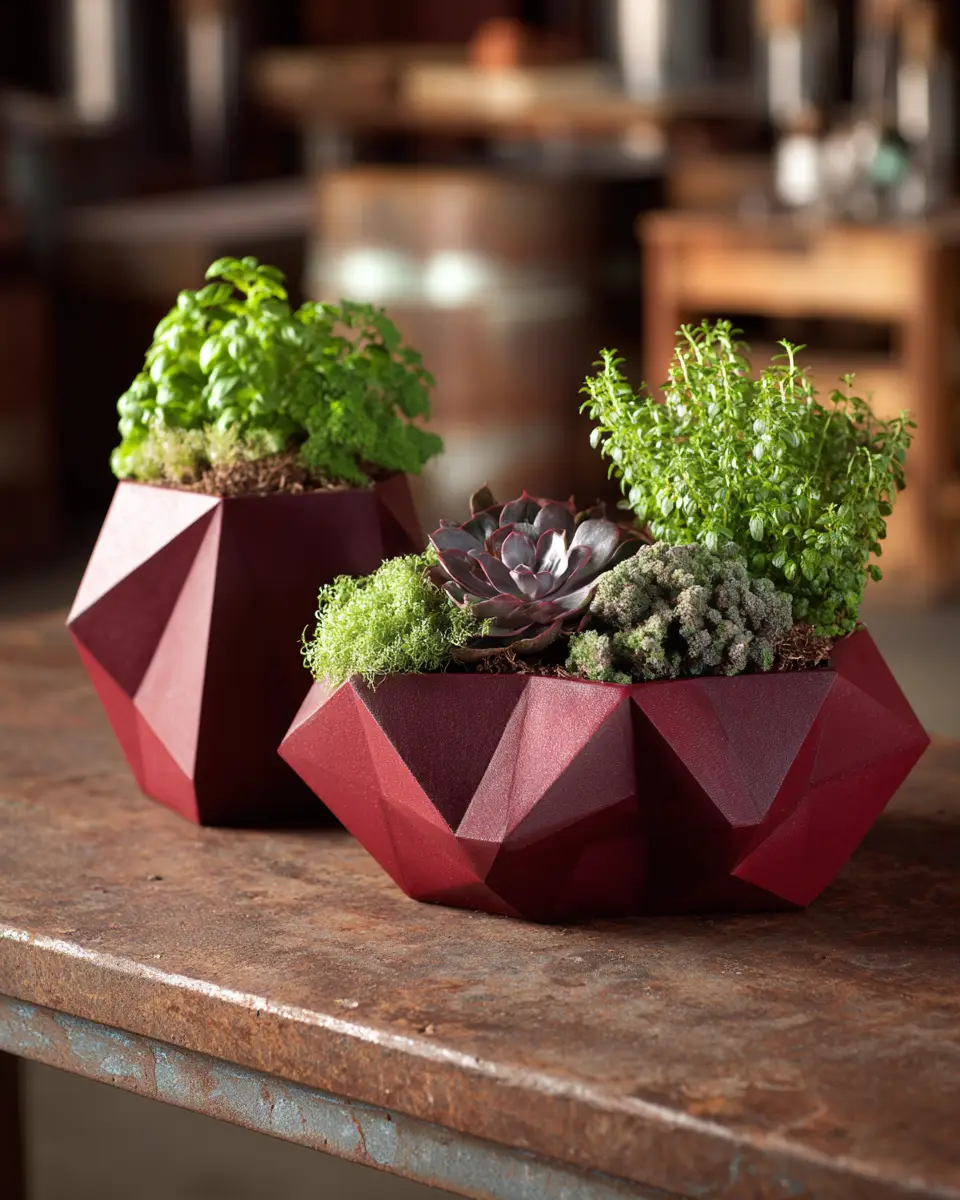 Burgundy Industrial Patio Decor Ideas