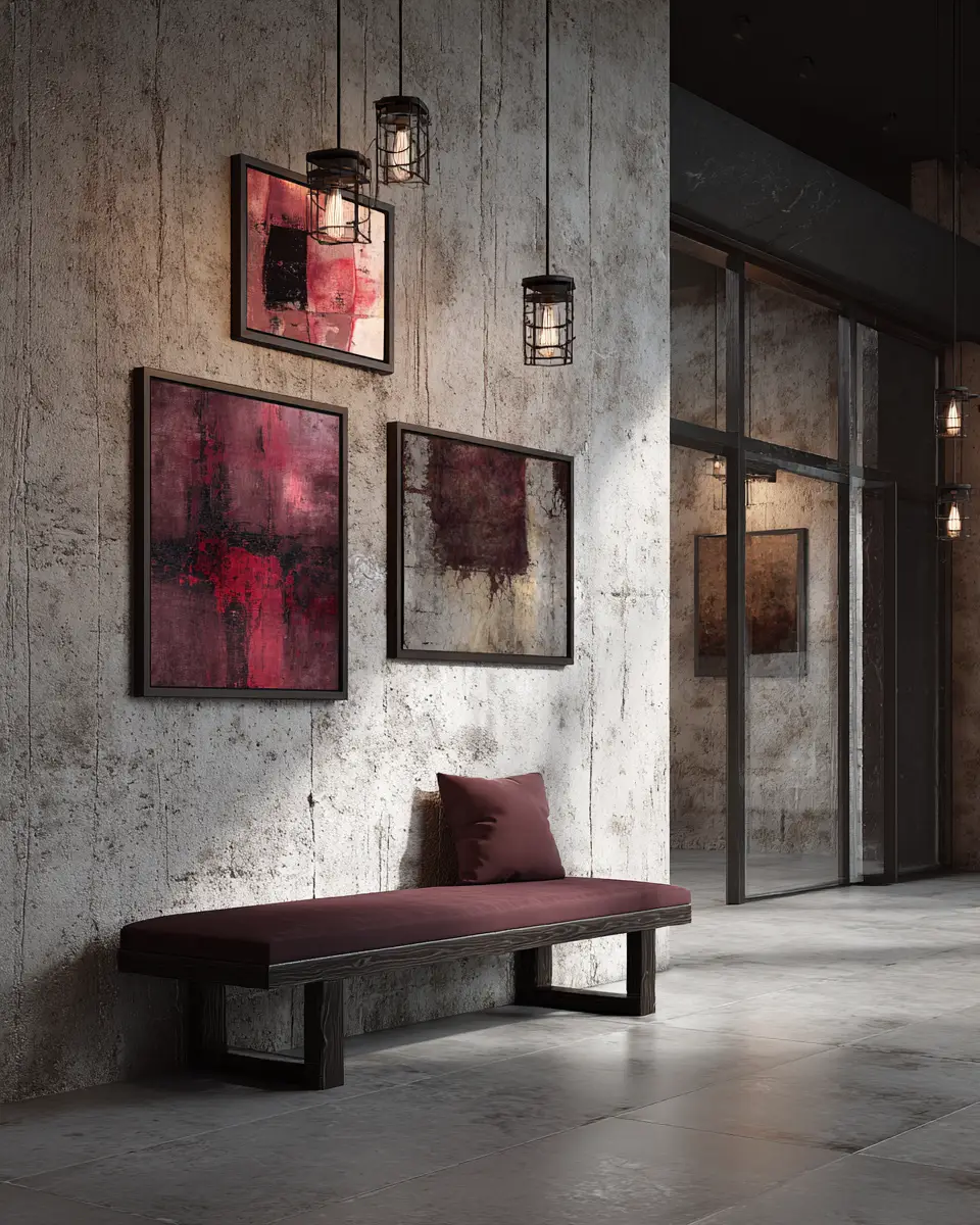 Burgundy Industrial Patio Decor Ideas