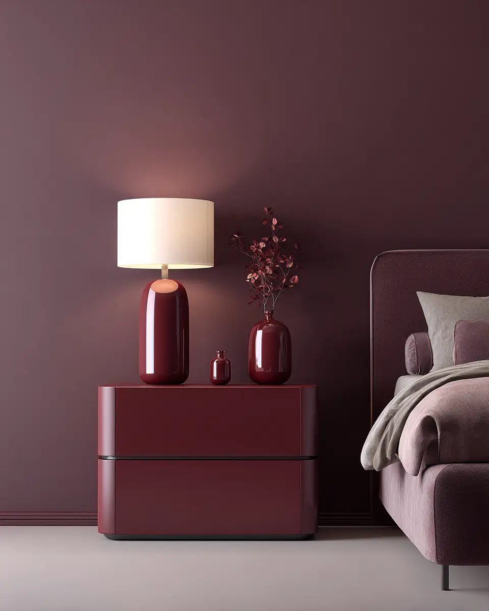 Burgundy Modern Bedroom Decor Ideas