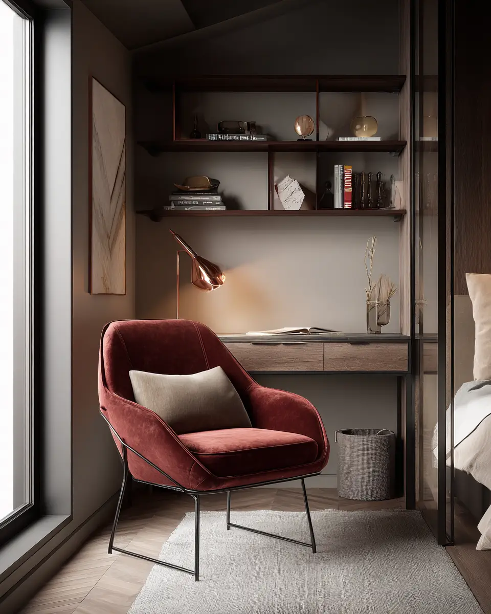 Burgundy Modern Bedroom Decor Ideas