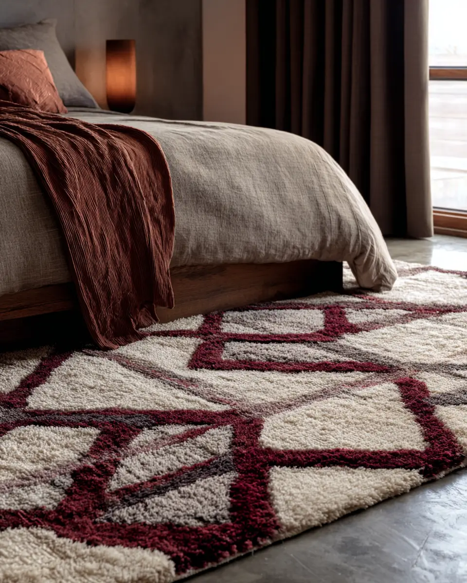 Burgundy Modern Bedroom Decor Ideas