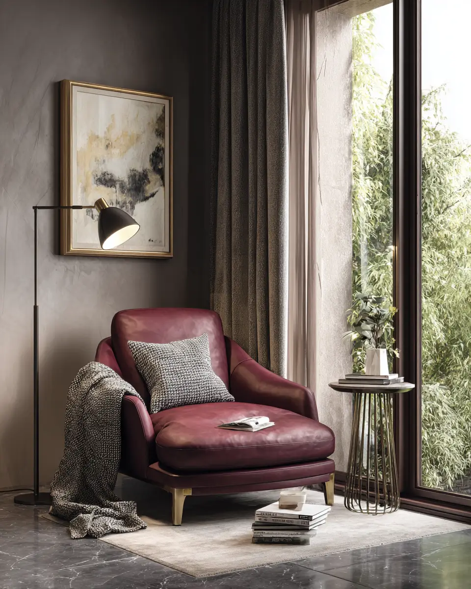 Burgundy Modern Bedroom Decor Ideas