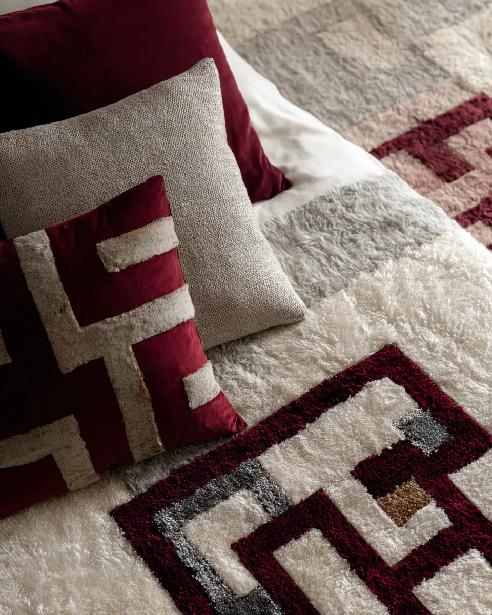 Burgundy Modern Bedroom Decor Ideas