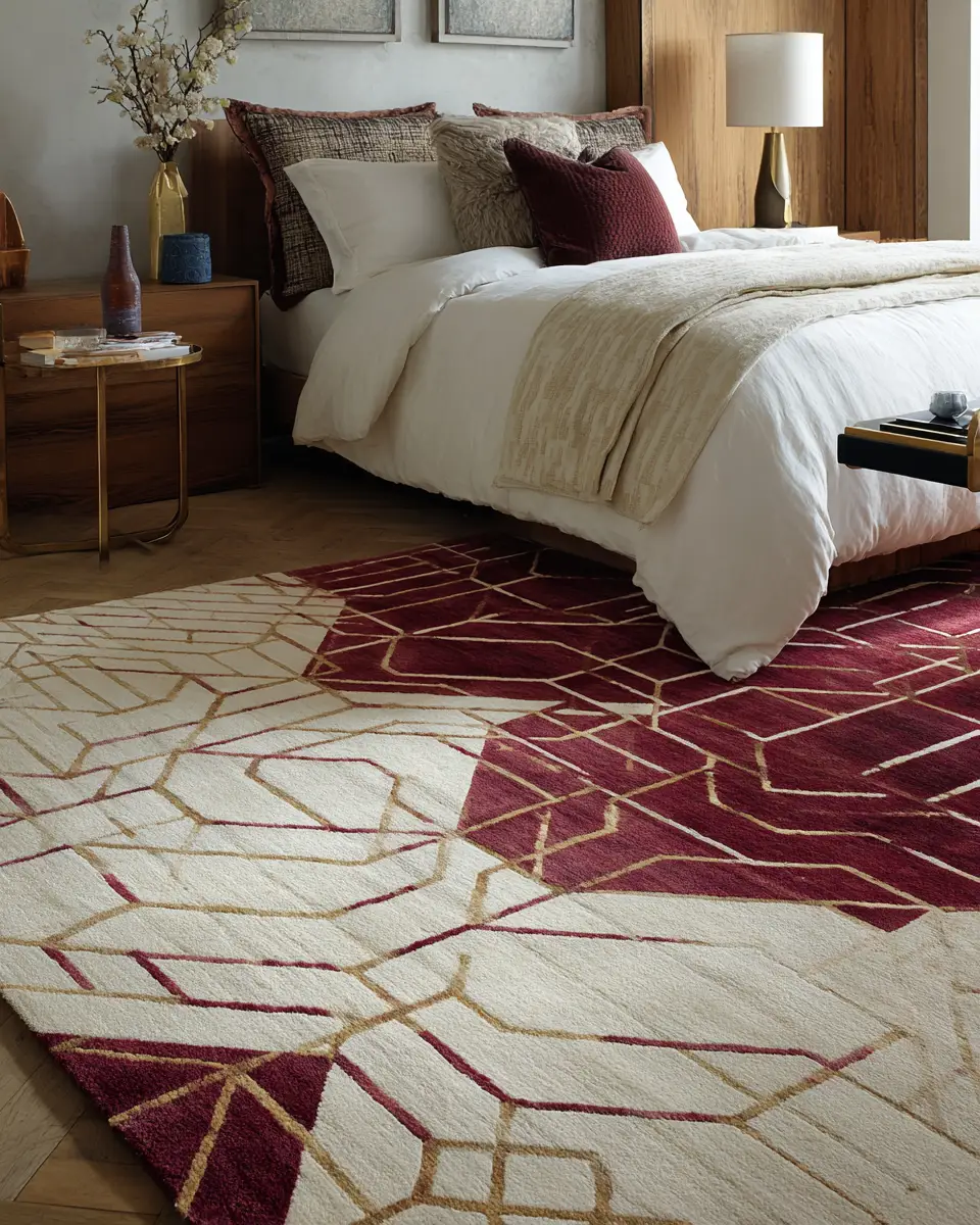 Burgundy Modern Bedroom Decor Ideas