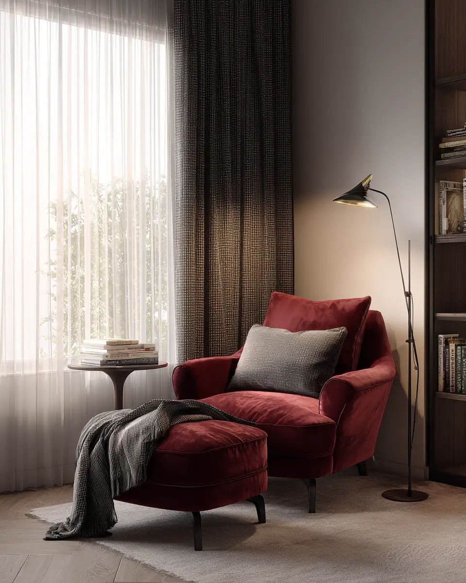 Burgundy Modern Bedroom Decor Ideas