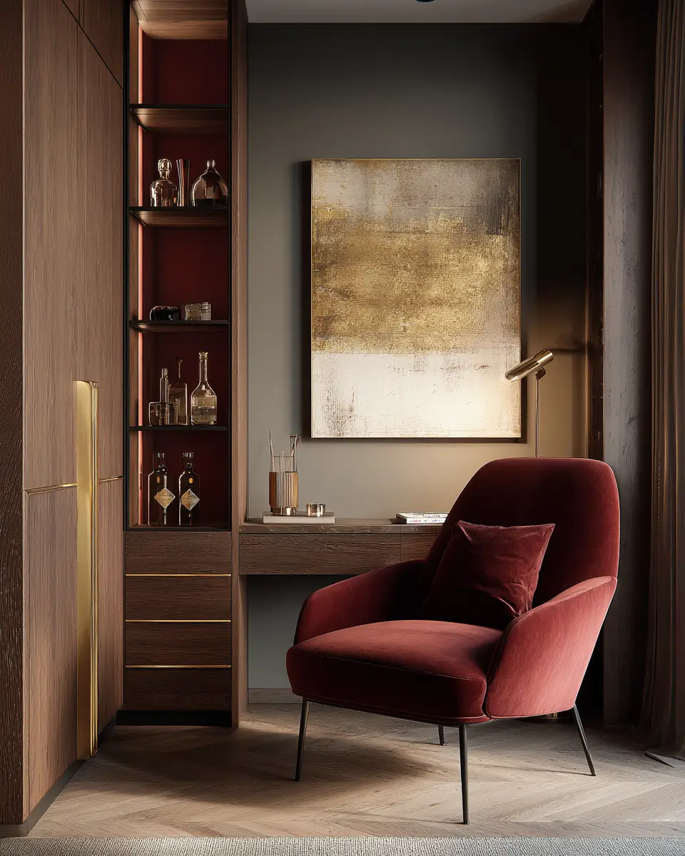 Burgundy Modern Bedroom Decor Ideas