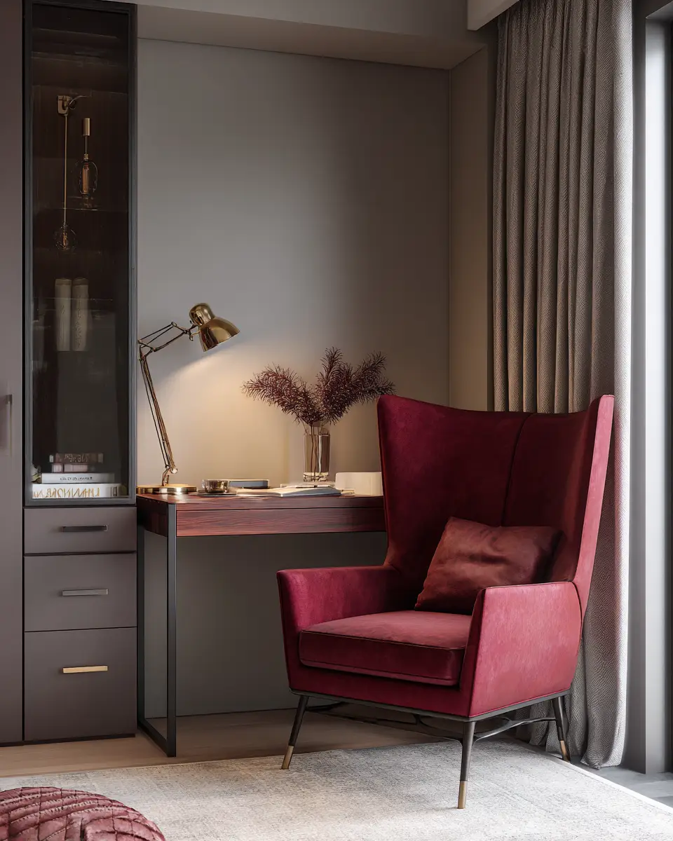 Burgundy Modern Bedroom Decor Ideas