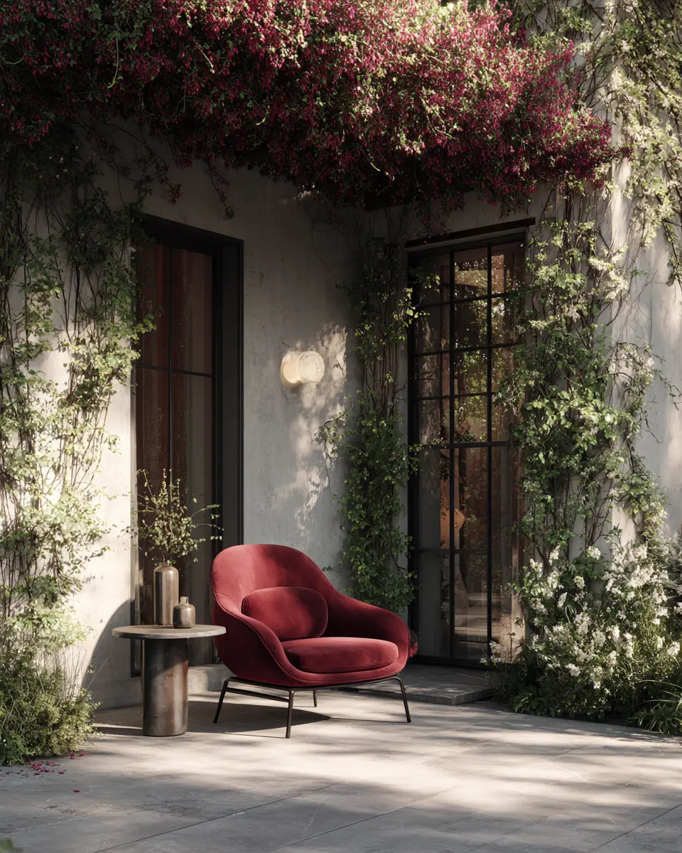 Burgundy Modern Garden Decor Ideas