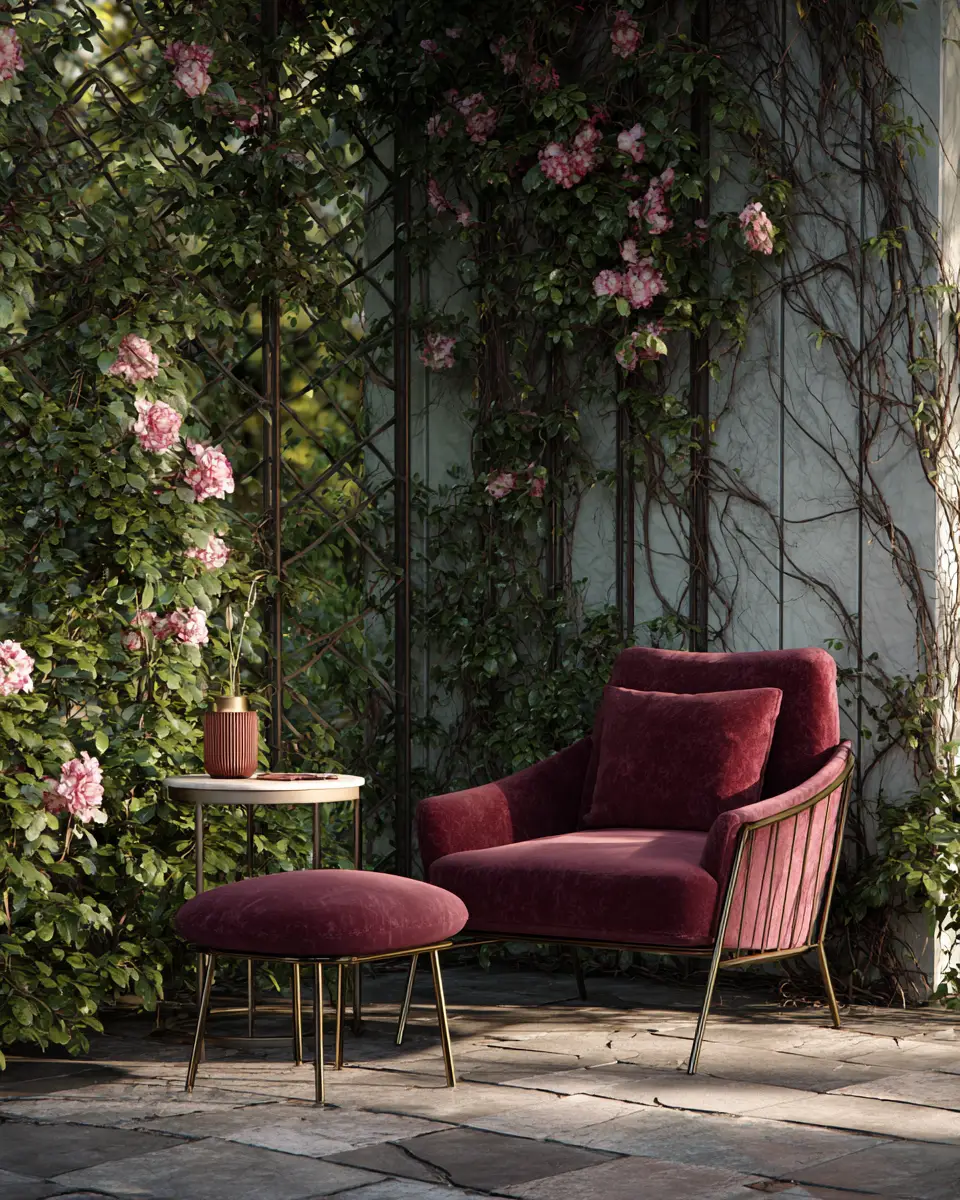 Burgundy Modern Garden Decor Ideas