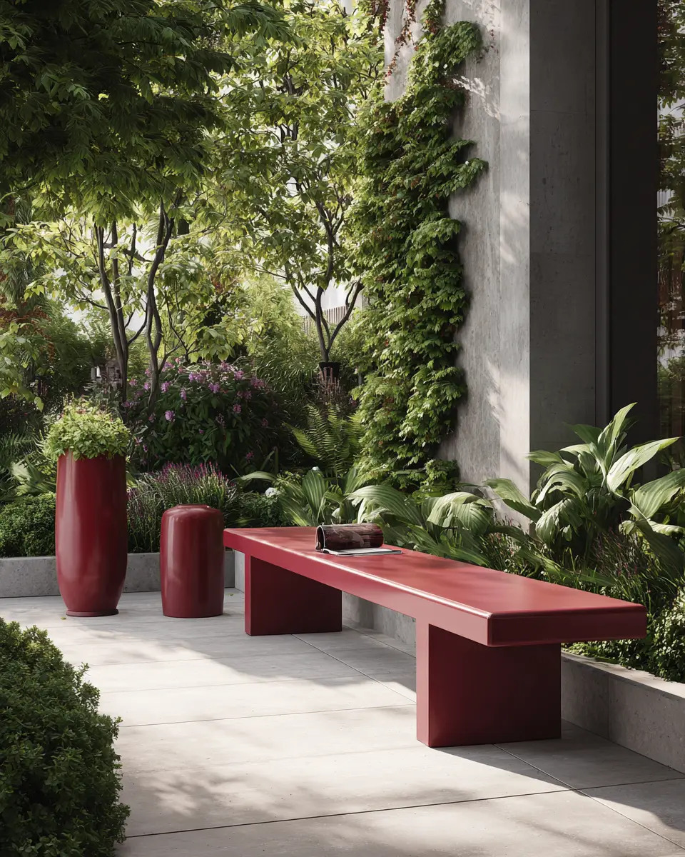 Burgundy Modern Garden Decor Ideas