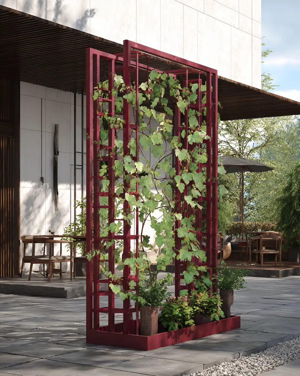 Burgundy Modern Garden Decor Ideas