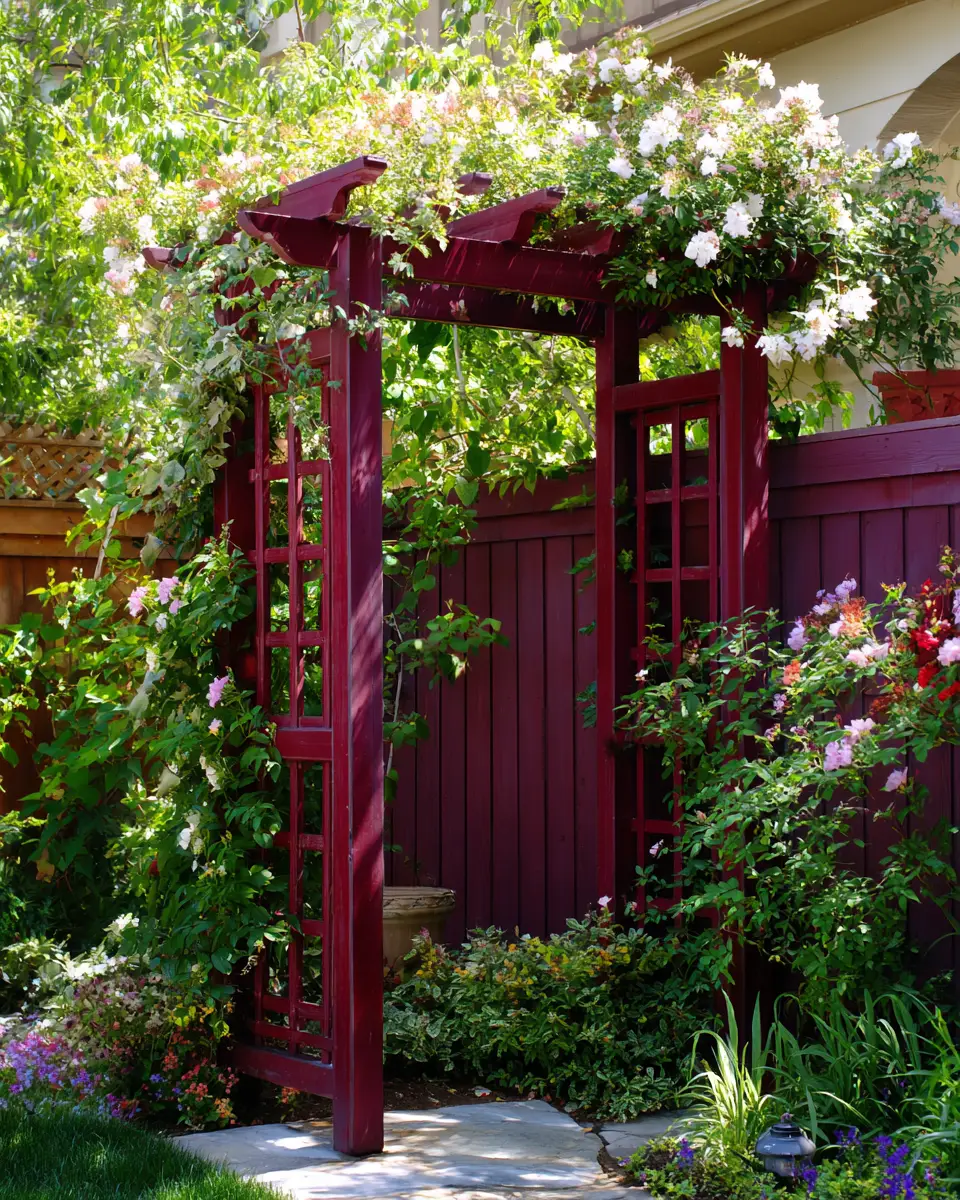Burgundy Modern Garden Decor Ideas