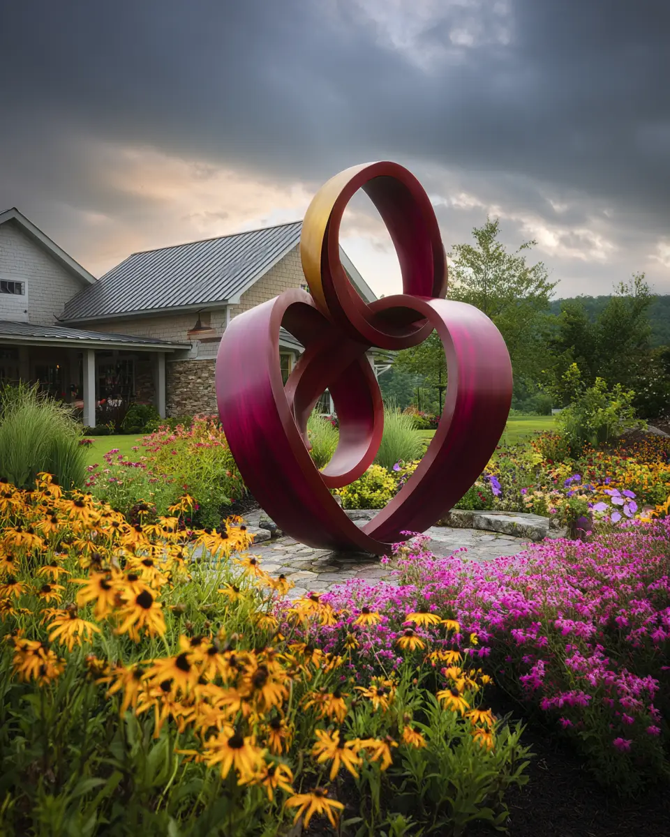 Burgundy Modern Garden Decor Ideas