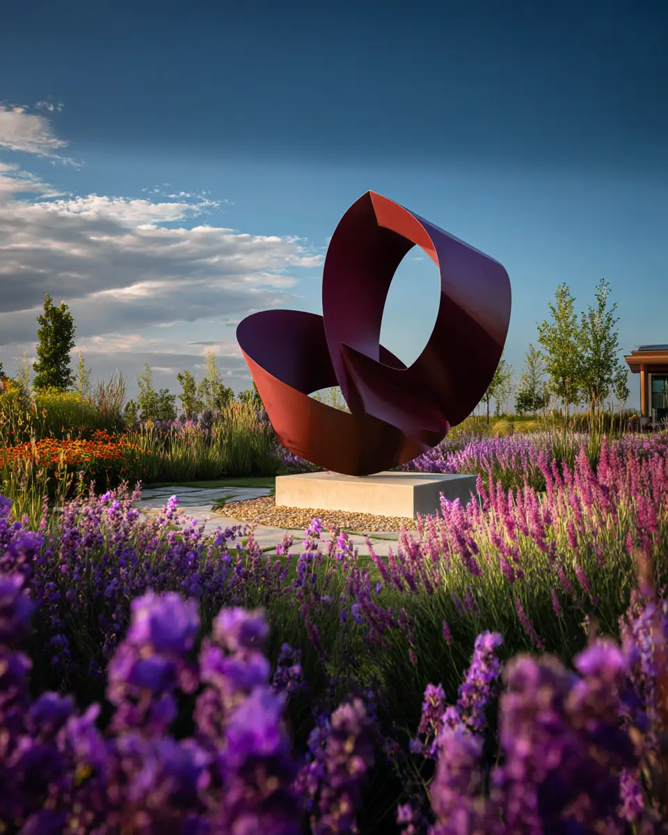 Burgundy Modern Garden Decor Ideas