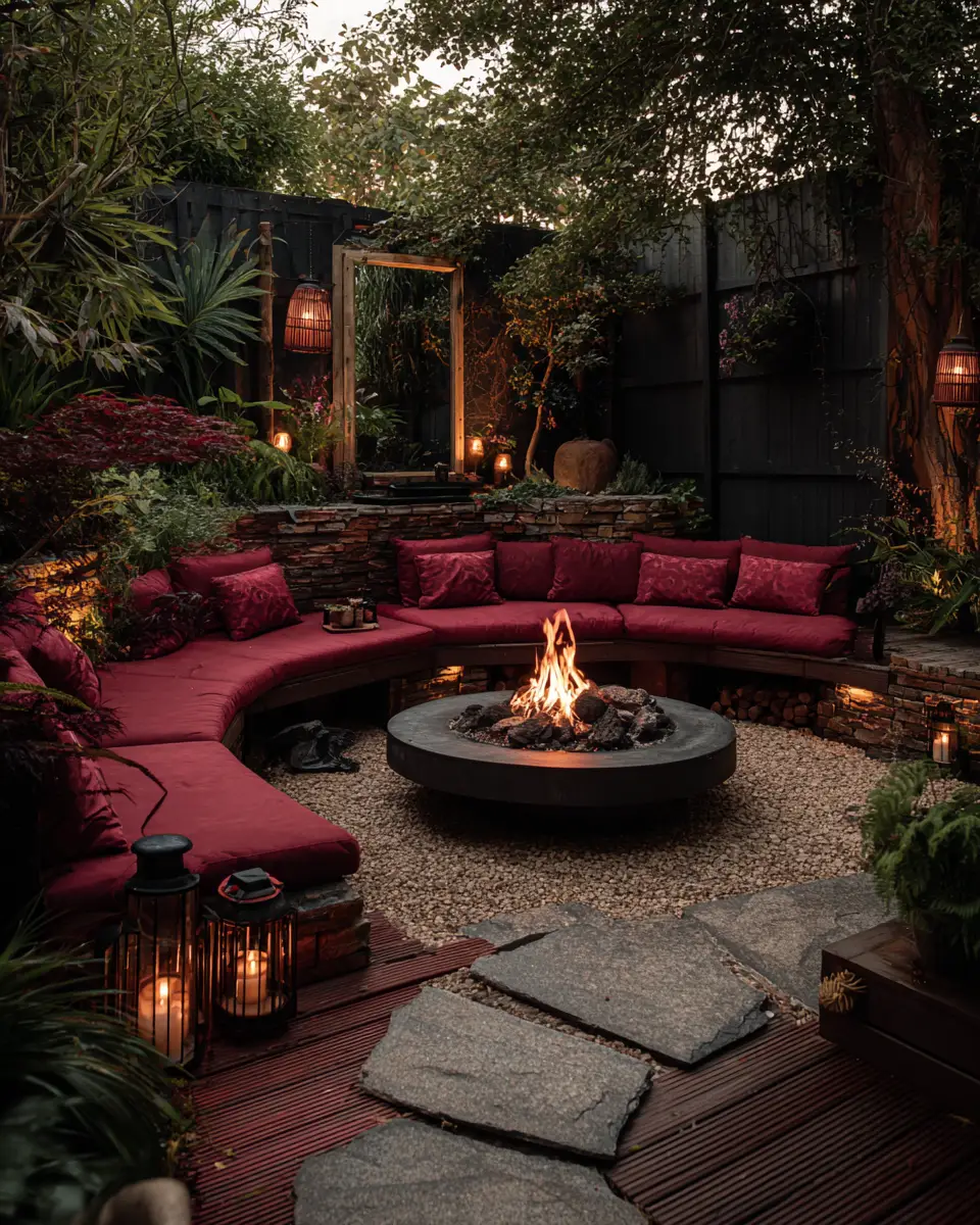 Burgundy Modern Garden Decor Ideas