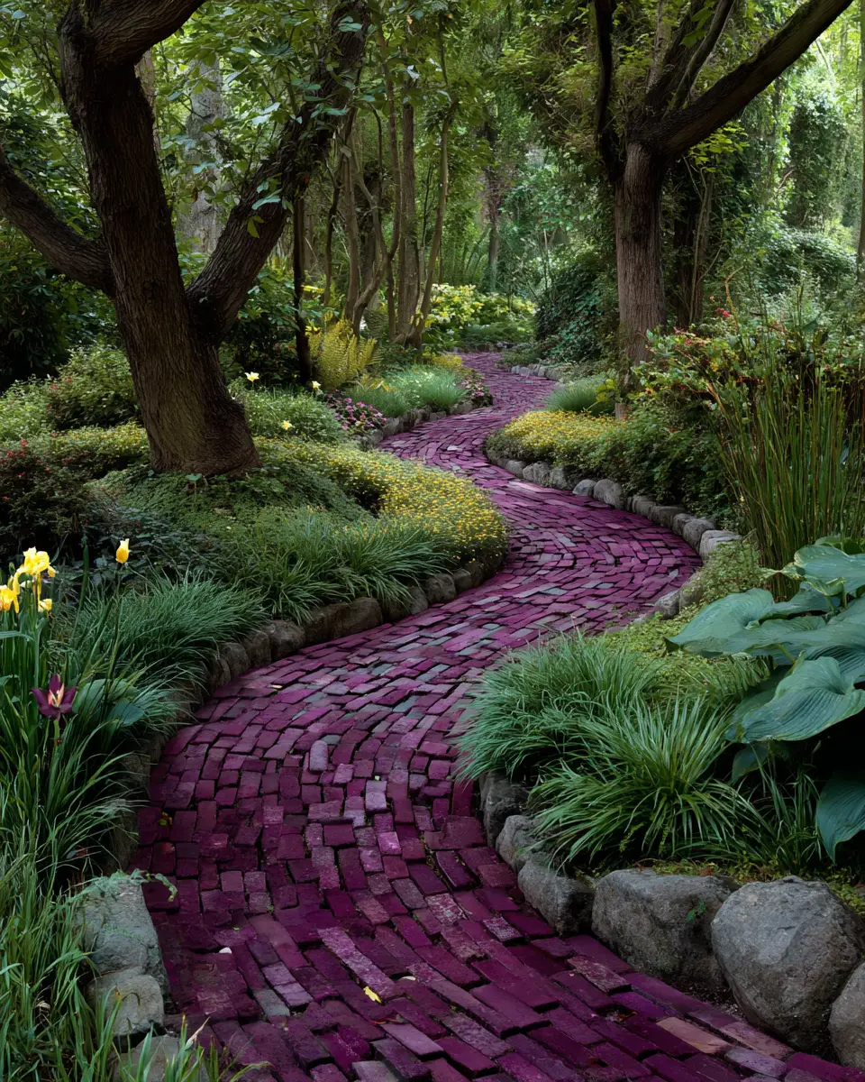 Burgundy Modern Garden Decor Ideas