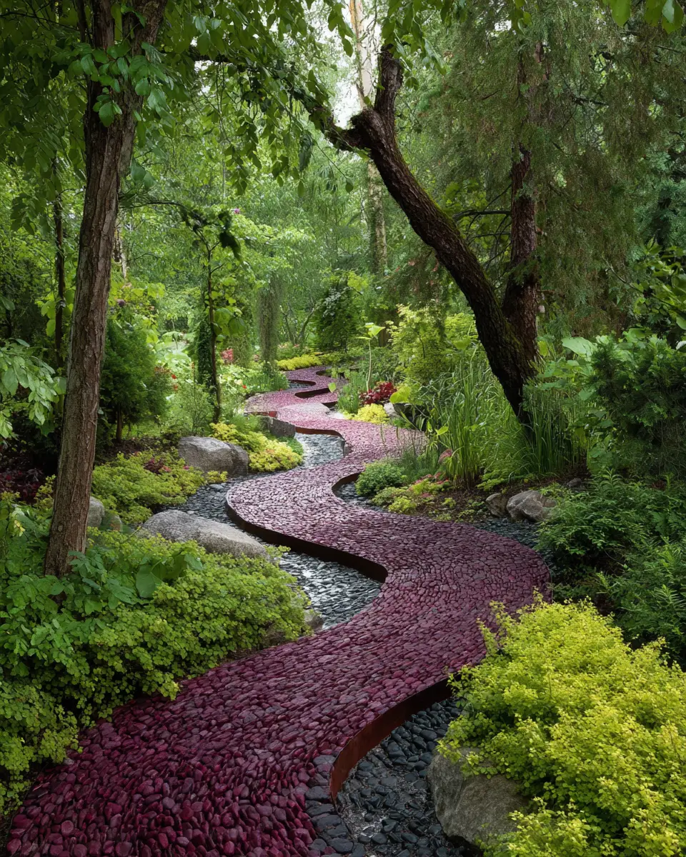 Burgundy Modern Garden Decor Ideas