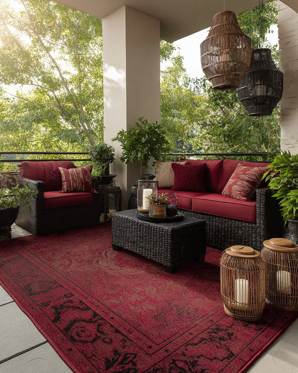Burgundy Modern Garden Decor Ideas