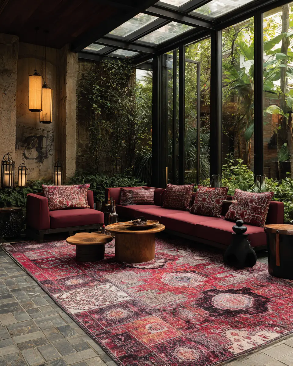 Burgundy Modern Garden Decor Ideas