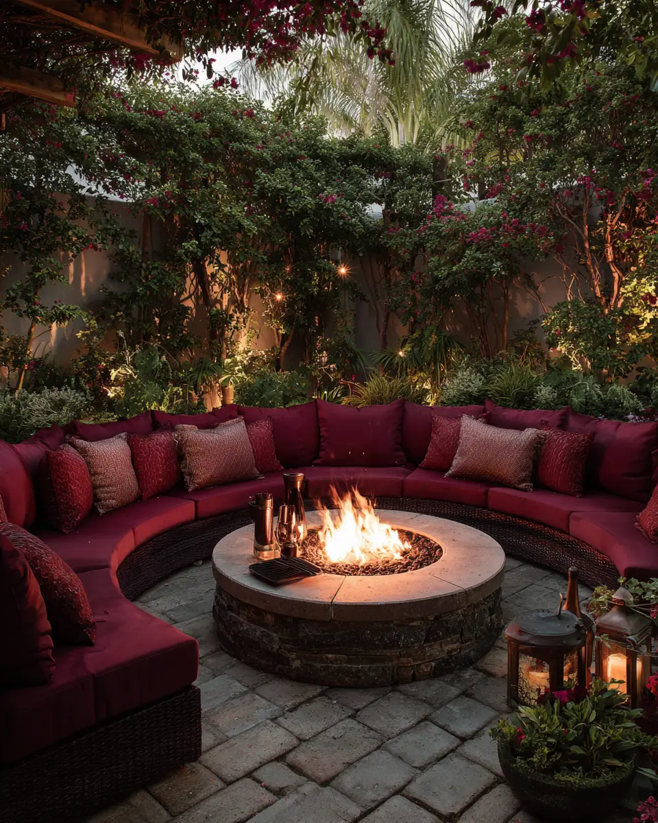 Burgundy Modern Garden Decor Ideas