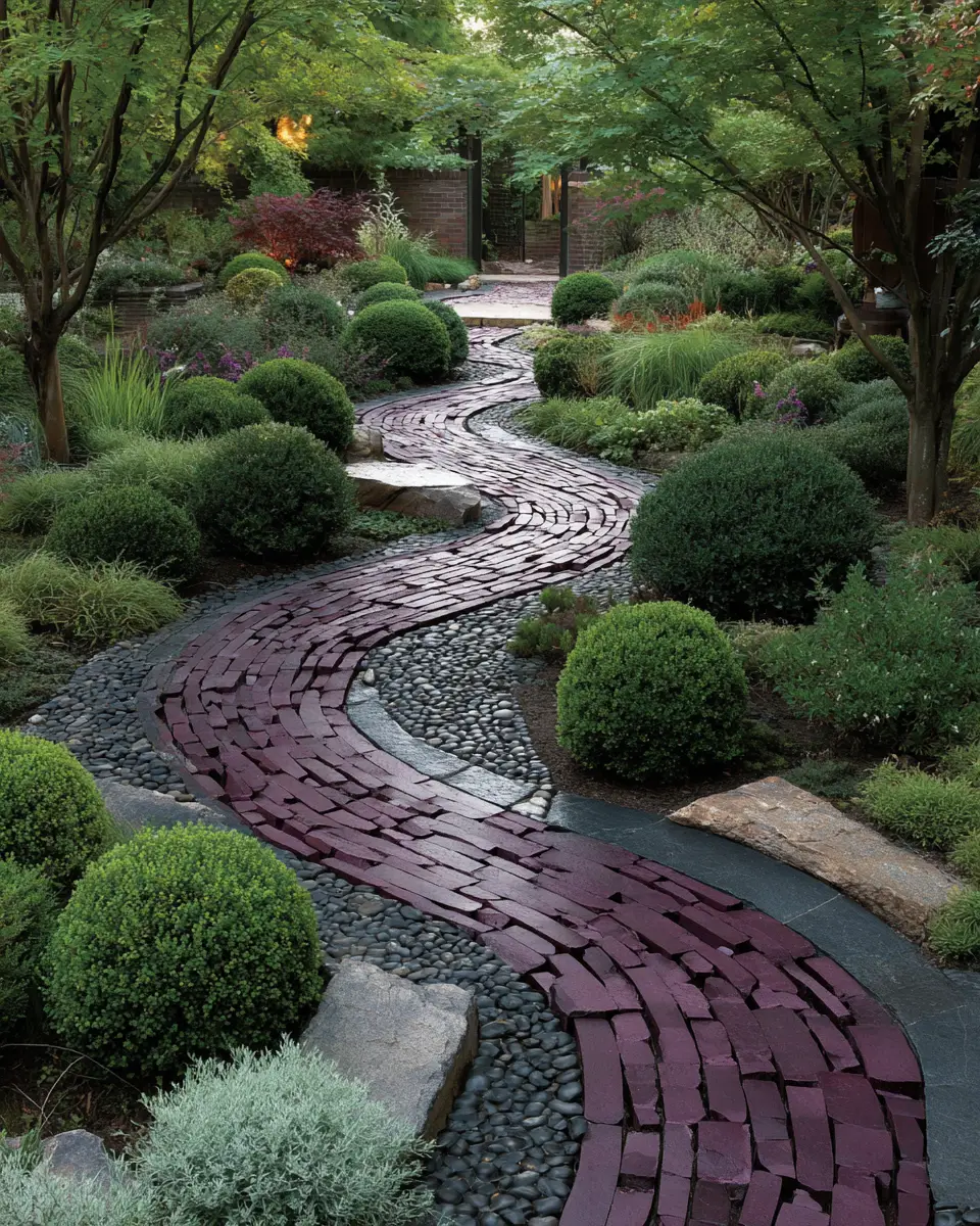 Burgundy Modern Garden Decor Ideas