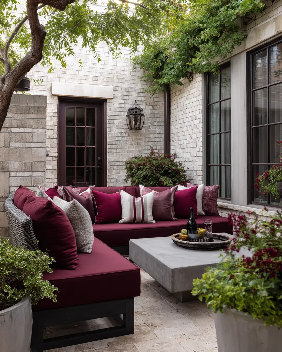 Burgundy Modern Garden Decor Ideas