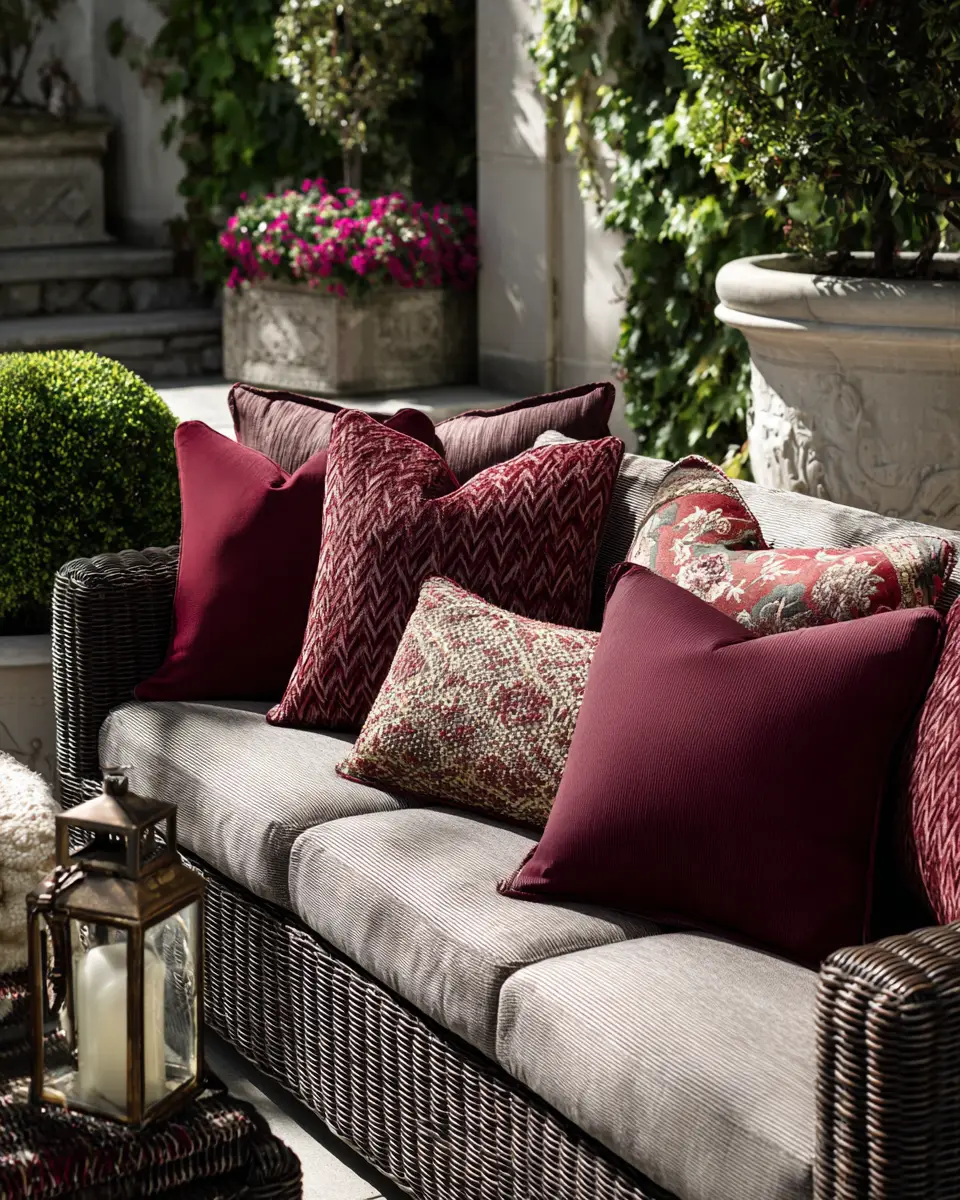Burgundy Modern Garden Decor Ideas