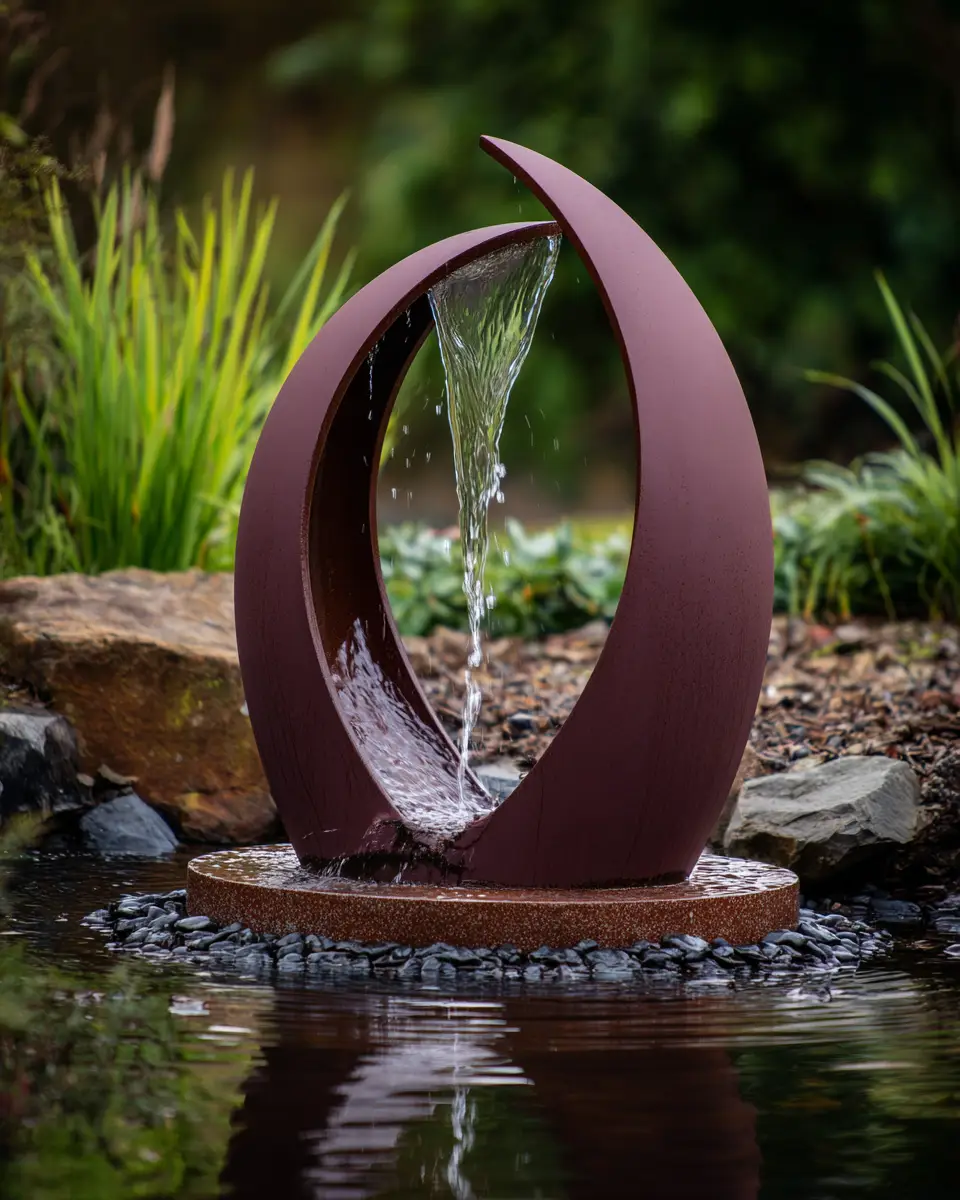 Burgundy Modern Garden Decor Ideas