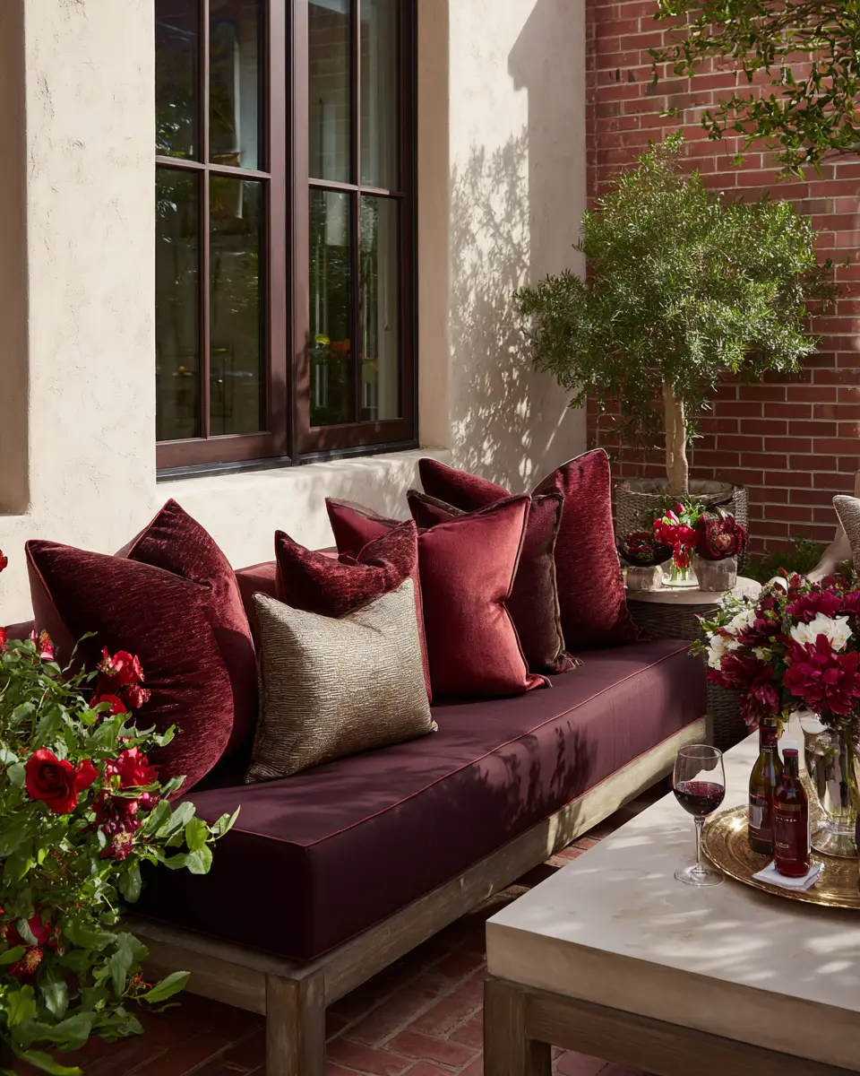 Burgundy Modern Garden Decor Ideas