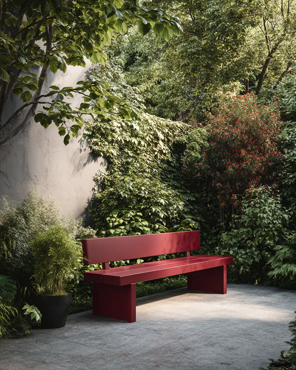 Burgundy Modern Garden Decor Ideas